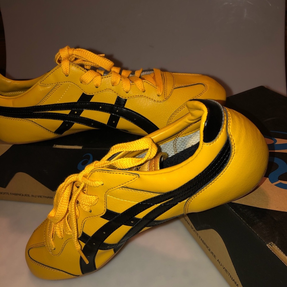 KILL BILL SHOES ASICS YELLOW BLACK BRUCE LEE
